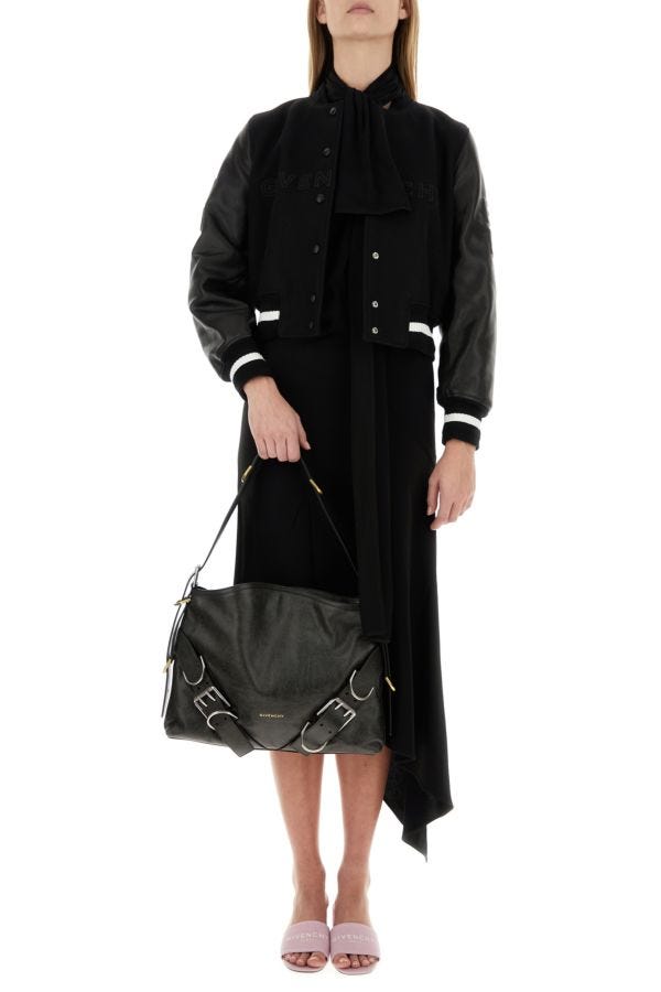 GIVENCHY | Black leather medium Voyou Boyfriend shoulder bag
