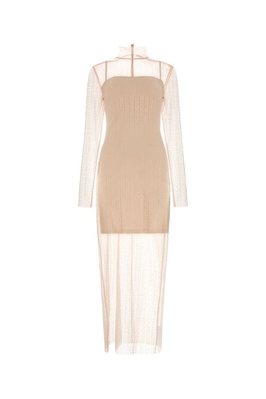 GIVENCHY | Pink lace 4G dress