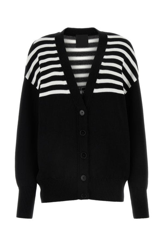 GIVENCHY | Black viscose blend oversize cardigan