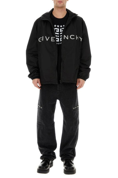 GIVENCHY | Black stretch denim cargo jeans