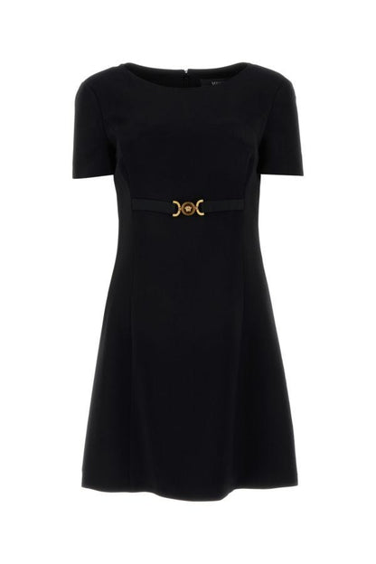 VERSACE | Black stretch cady mini dress