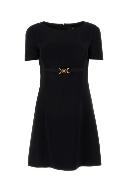 VERSACE | Black stretch cady mini dress