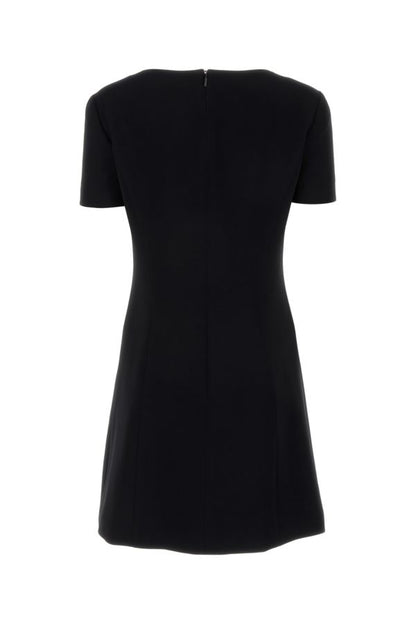 VERSACE | Black stretch cady mini dress