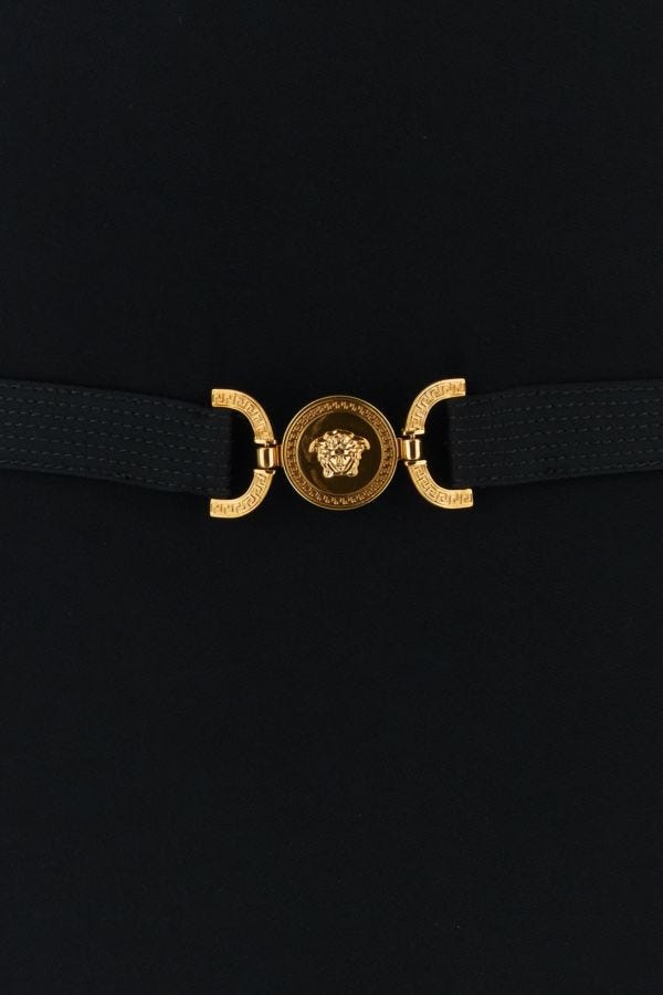 VERSACE | Black stretch cady mini dress