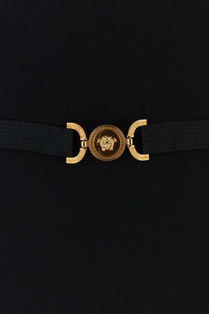 VERSACE | Black stretch cady mini dress