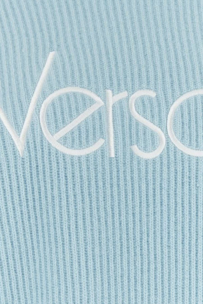 VERSACE | Light blue wool sweater