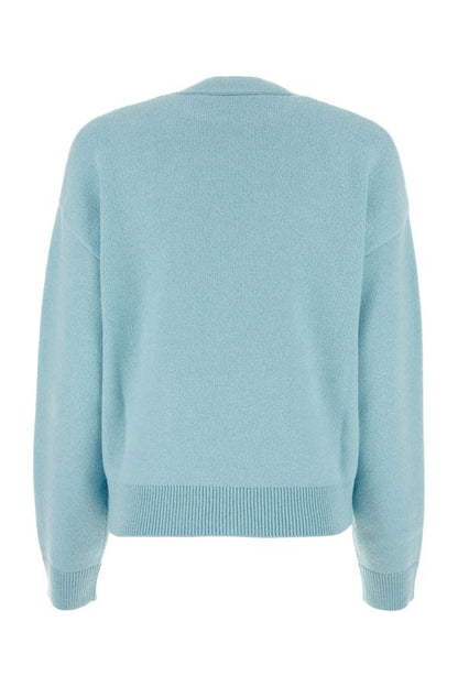 VERSACE | Light blue cashmere cardigan