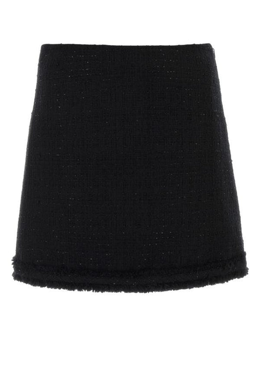 VERSACE | Black tweed mini skirt