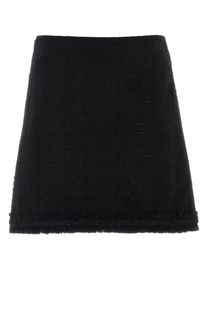 VERSACE | Black tweed mini skirt