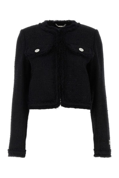 VERSACE | Black tweed blazer