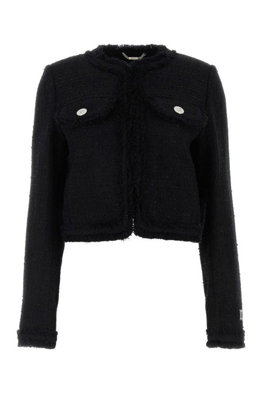 VERSACE | Black tweed blazer