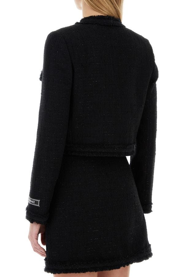 VERSACE | Black tweed blazer
