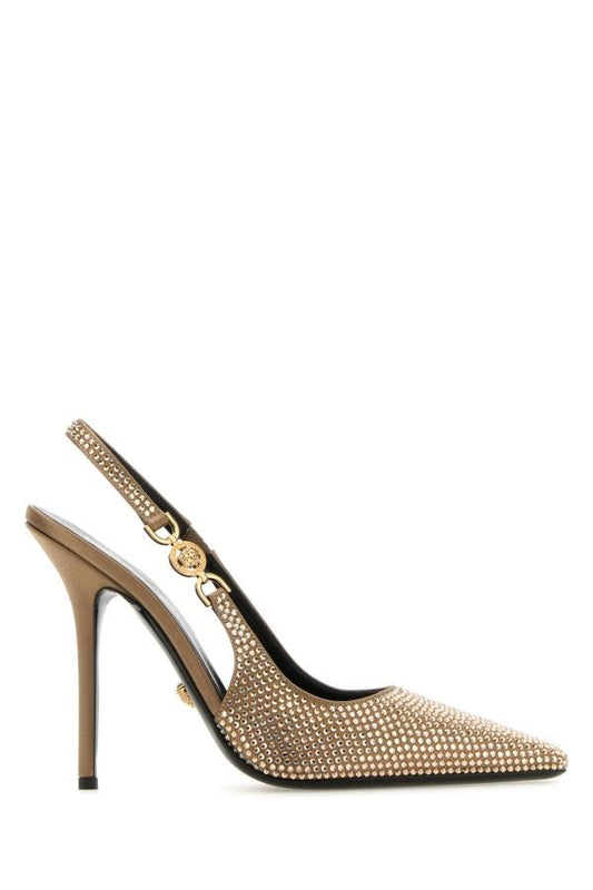 VERSACE | Embellished satin Medusa '95 pumps