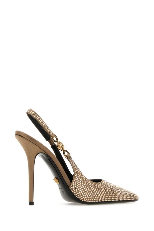 VERSACE | Embellished satin Medusa '95 pumps