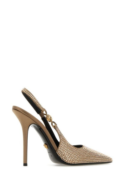VERSACE | Embellished satin Medusa '95 pumps