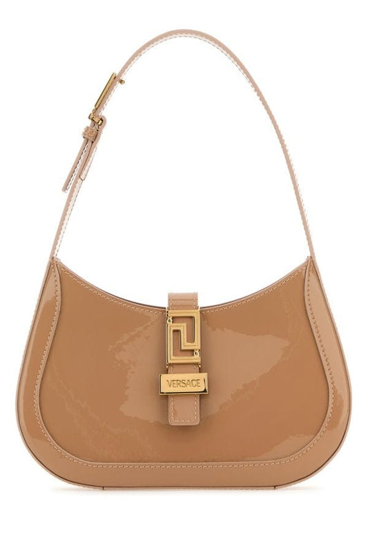 VERSACE | Antiqued pink leather small Greca Goddess shoulder bag