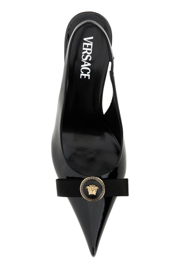 VERSACE | Black leather pumps