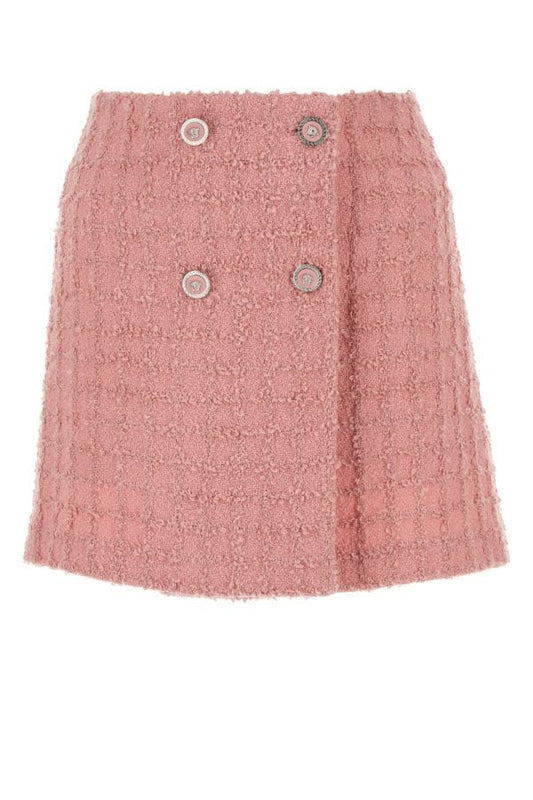 VERSACE | Pink boucle mini skirt