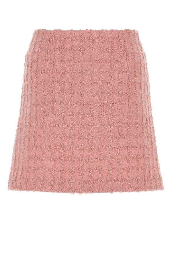 VERSACE | Pink boucle mini skirt