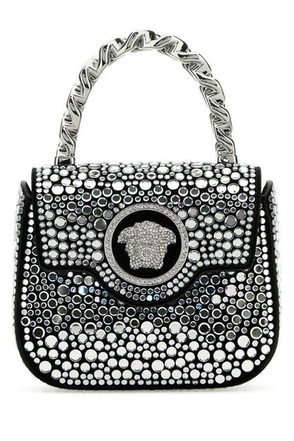 VERSACE | Embelished leather La Medusa handbag