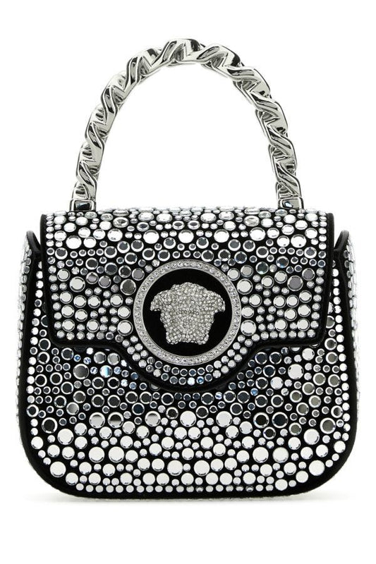 VERSACE | Embelished leather La Medusa handbag