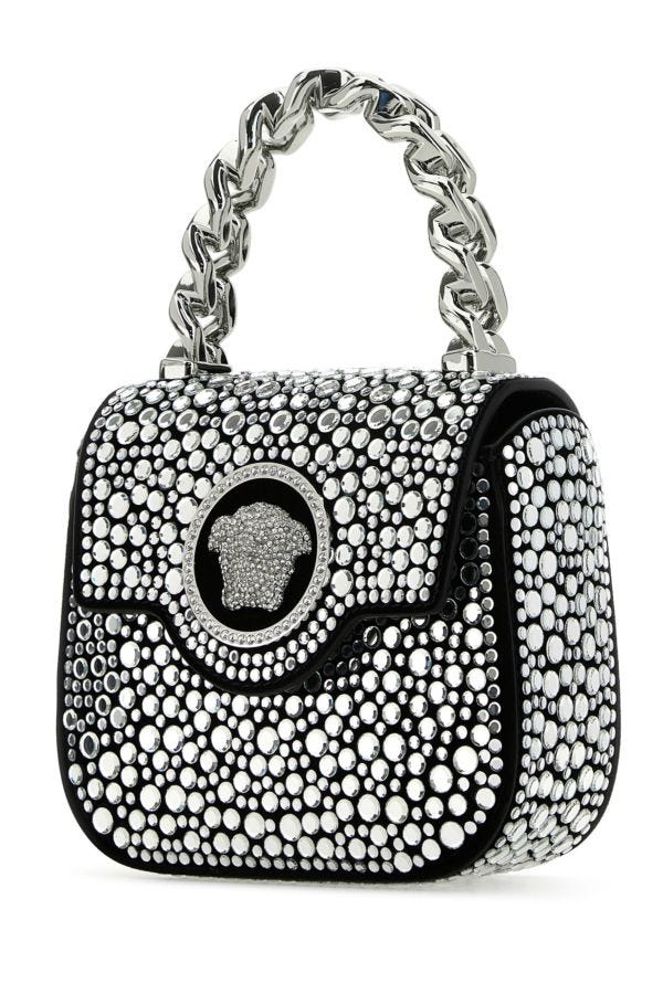 VERSACE | Embelished leather La Medusa handbag