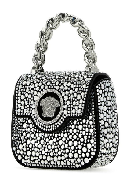 VERSACE | Embelished leather La Medusa handbag