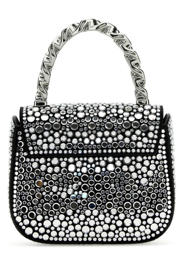 VERSACE | Embelished leather La Medusa handbag