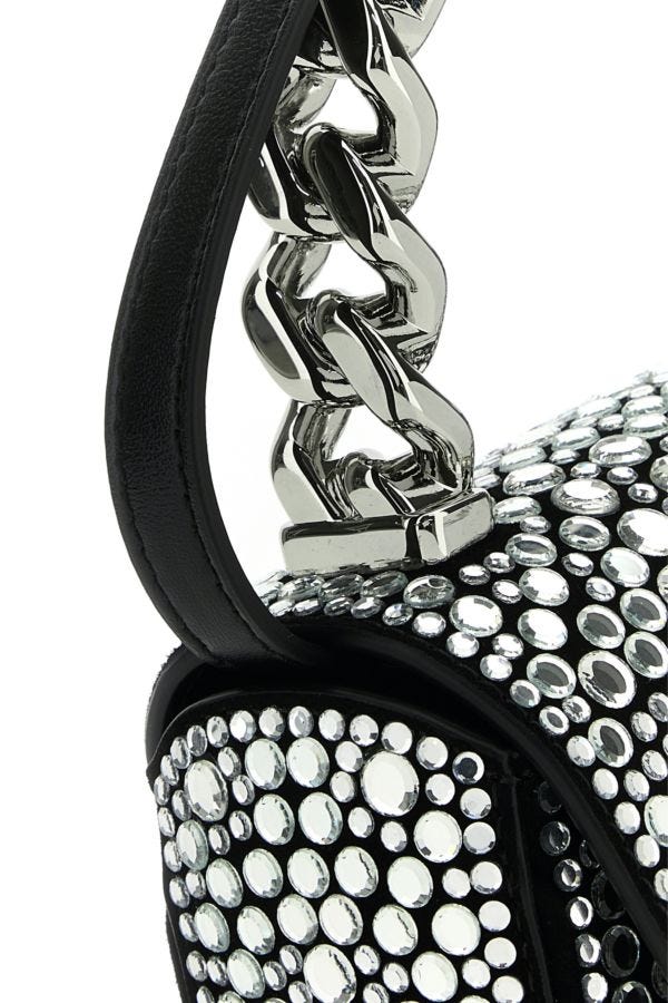VERSACE | Embelished leather La Medusa handbag