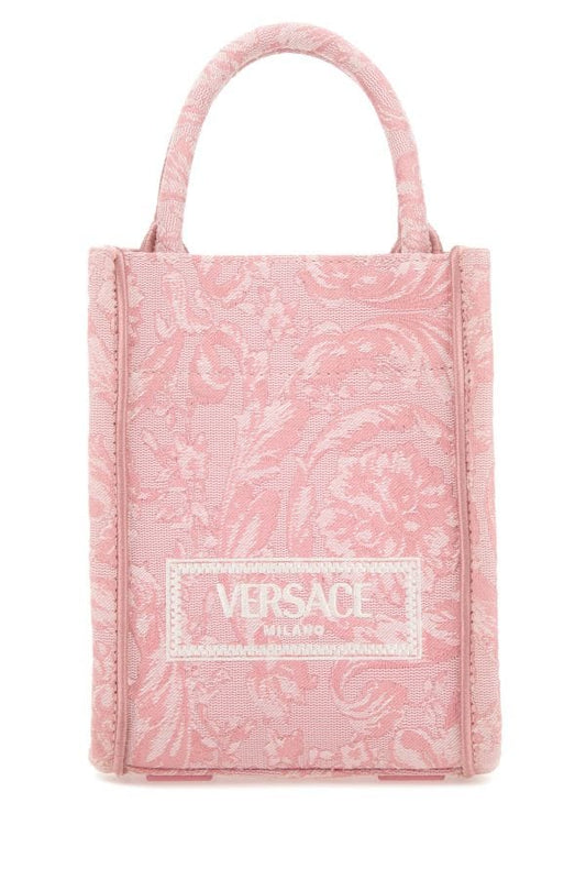 VERSACE | Embroidered fabric mini Athena handbag