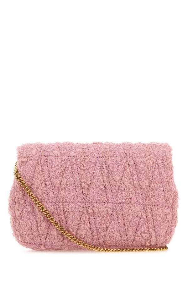 VERSACE | Pink fabric mini Virtus clutch