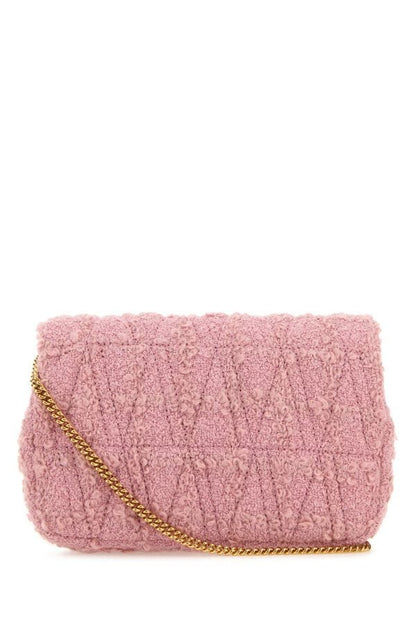 VERSACE | Pink fabric mini Virtus clutch