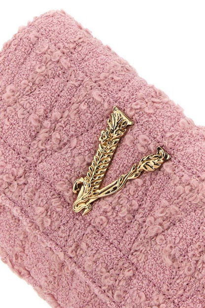 VERSACE | Pink fabric mini Virtus clutch