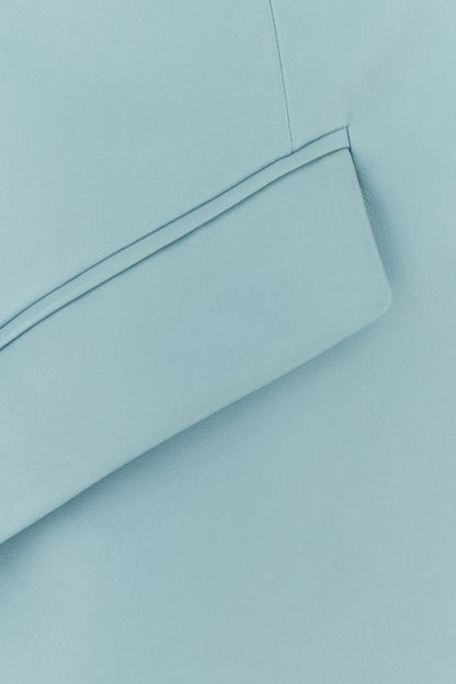 VERSACE | Light-blue leather blazer