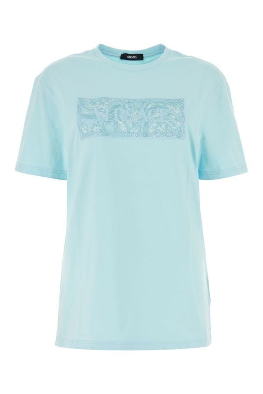 VERSACE | Light blue cotton t-shirt