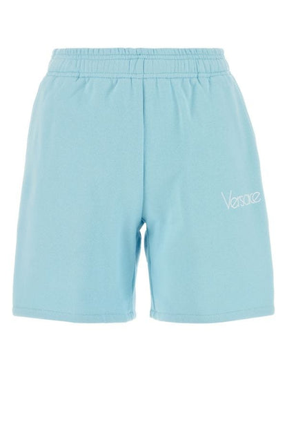 VERSACE | Light-blue cotton shorts