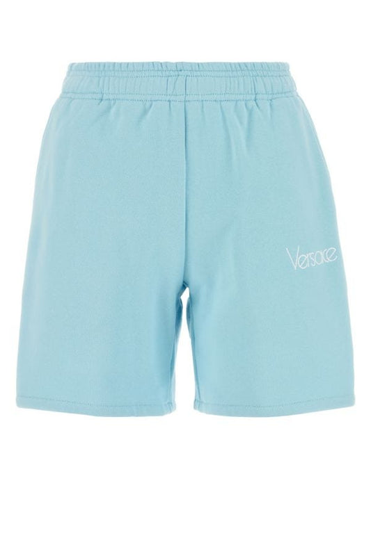 VERSACE | Light-blue cotton shorts