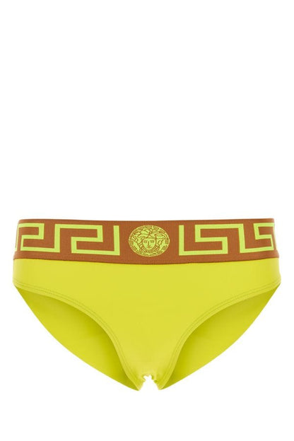 VERSACE | Fluo yellow stretch nylon swimming brief