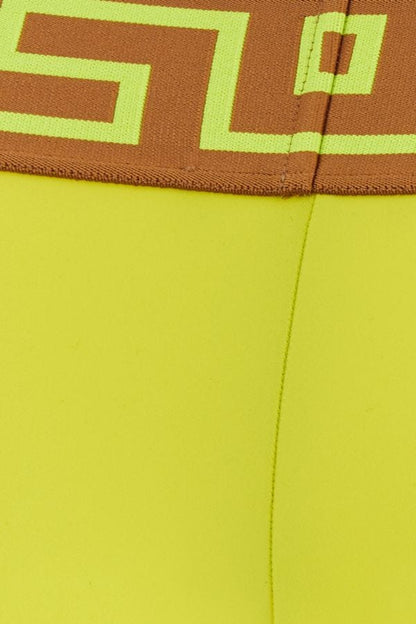 VERSACE | Fluo yellow stretch nylon swimming brief