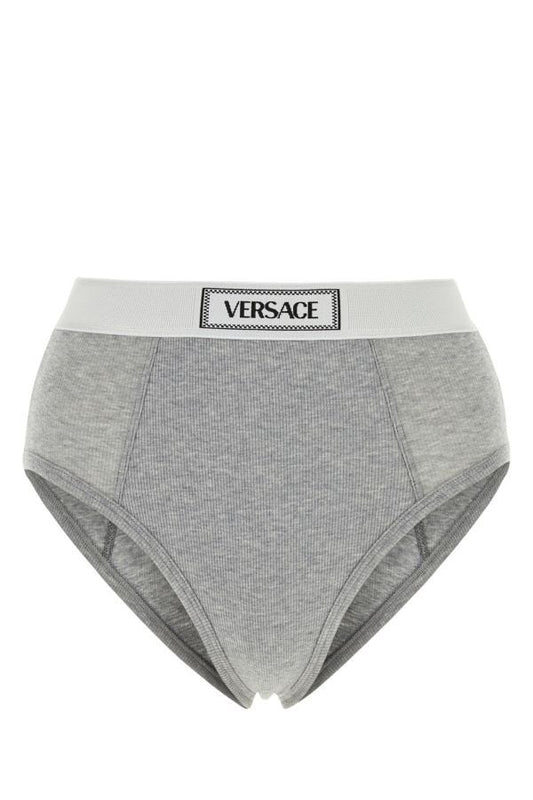 VERSACE | Grey stretch cotton brief