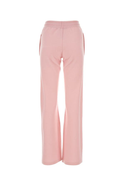 VERSACE | Pink wool blend flared leg pant