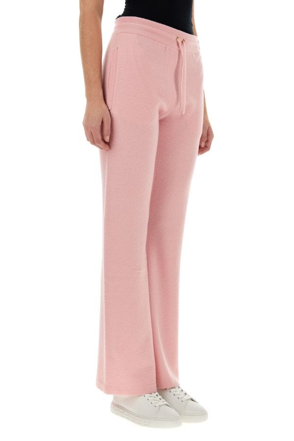 VERSACE | Pink wool blend flared leg pant