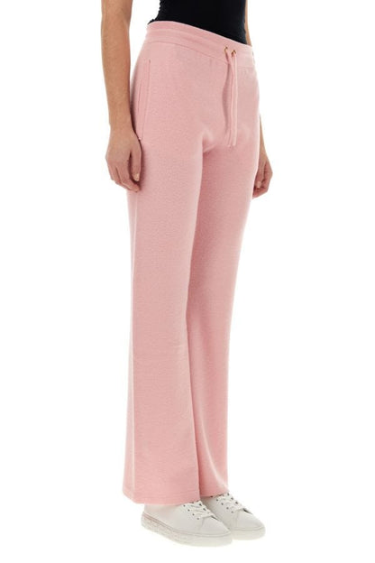 VERSACE | Pink wool blend flared leg pant