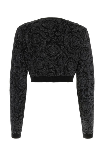 VERSACE | Embroidered stretch viscose blend cardigan