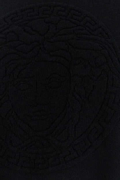 VERSACE | Black wool blend oversize sweater