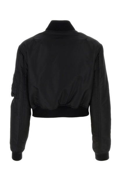 VERSACE | Black nylon bomber jacket