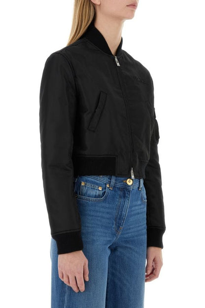 VERSACE | Black nylon bomber jacket