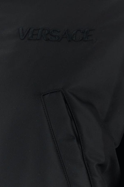 VERSACE | Black nylon bomber jacket