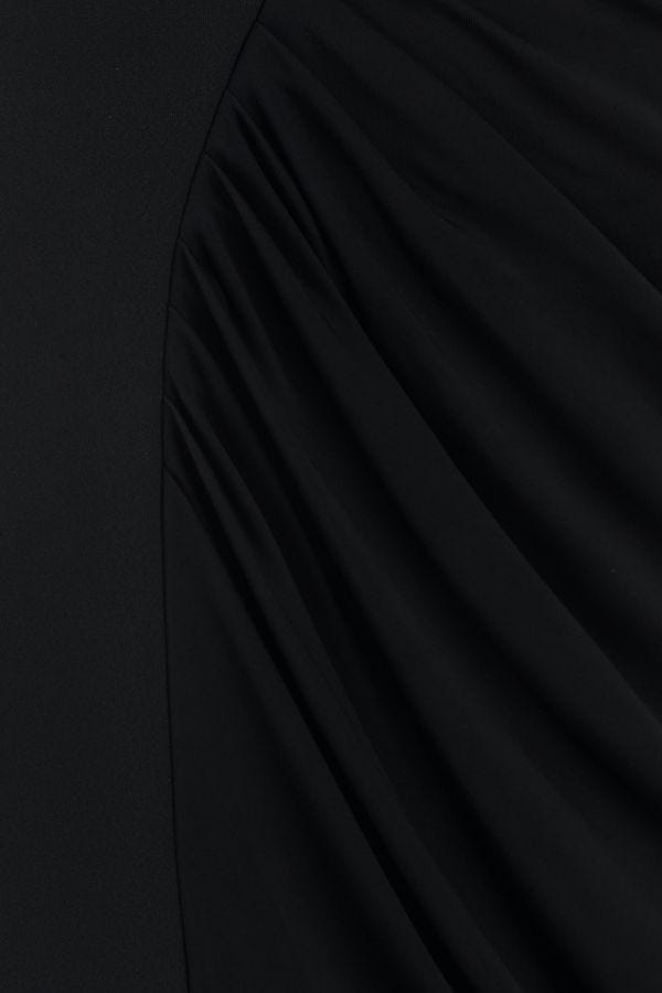 VERSACE | Black crepe and jersey Medusa '95 mini dress