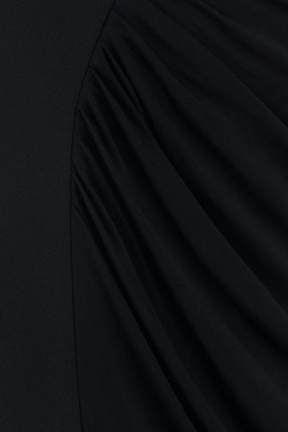 VERSACE | Black crepe and jersey Medusa '95 mini dress